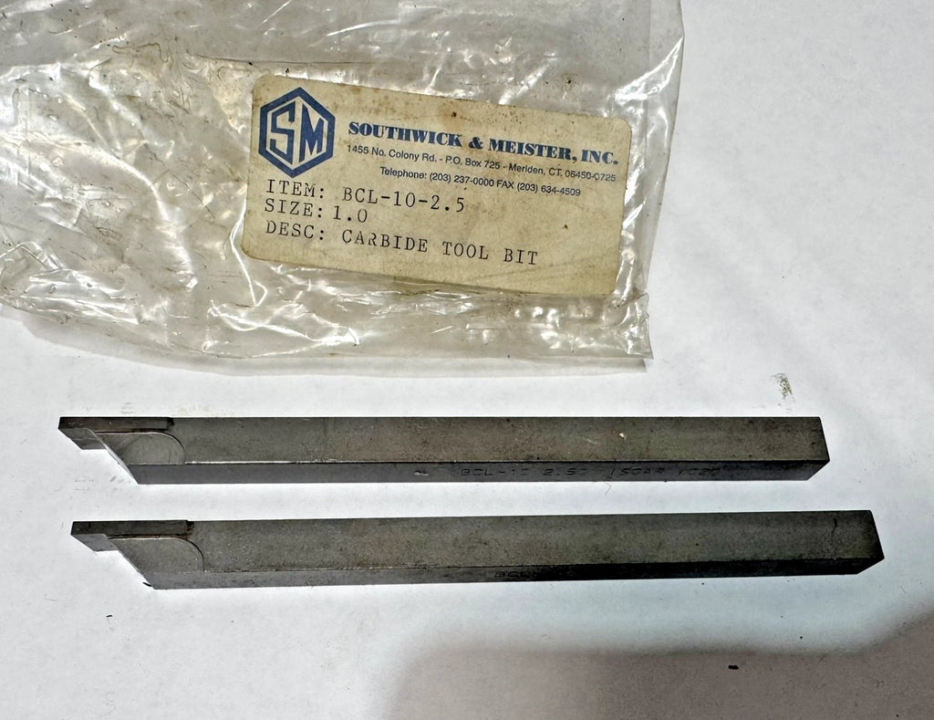 ISCAR BCL-10-2.50 Carbide Tool Bit IC 20 Cut Off New 2 Pcs