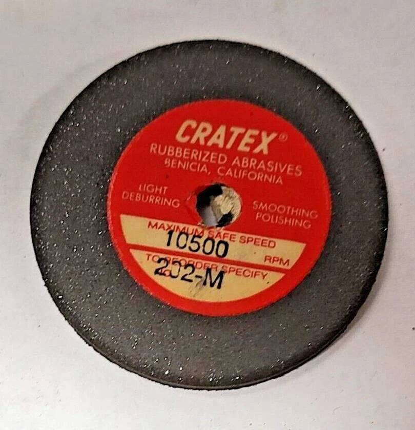 Cratex Rubberized Straight Wheel 202-M Brand New 10500 RPM 2 x .150 Thickness