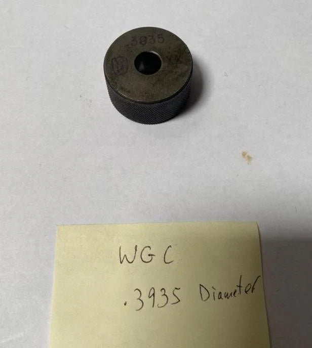 WGC .3935 Dia PLAIN BORE RING GAGE