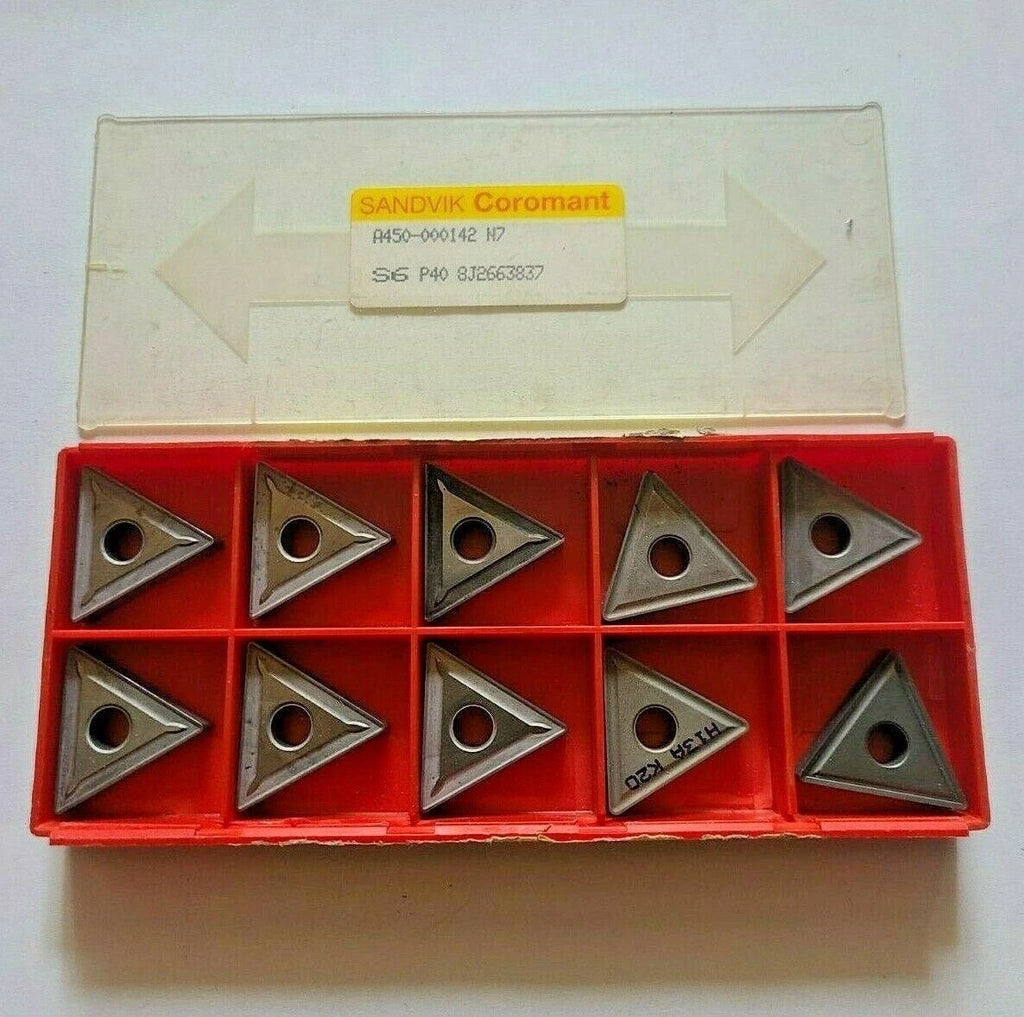 SANDVIK Coromant A450-000142 N7 S6 P40 Lathe Carbide 10 Inserts Mill