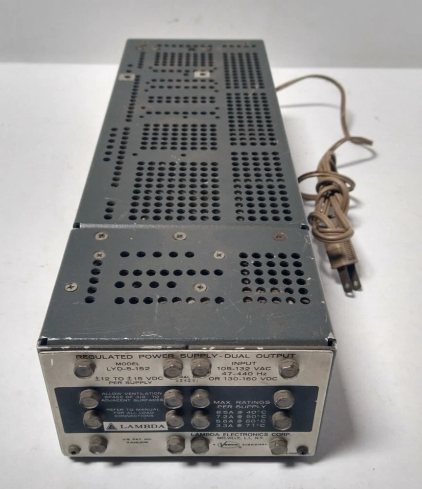 Lambda N-LYD5-152A Dual Output Regulated Power Supply ±12–15V 8.5A 130VDC