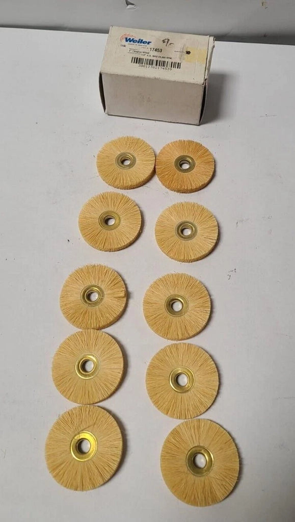 10 Pcs Weiler 17453 Wheel Brush 3 in Dia 1/2 in Arbor 1/2 in Width 20000 RPM