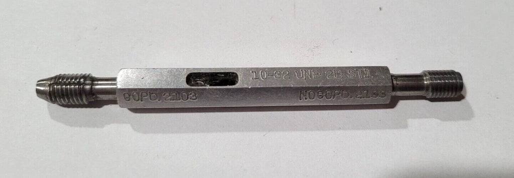 10-32 UNF-2B STI Thread Plug Gage GO & NO GO P.D. .2103 & NOGO PD .2133