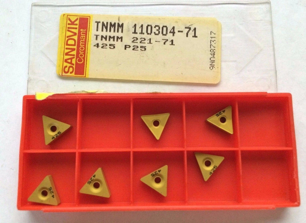 7 Pcs Sandvik Coromant TNMM 221 71 110304 425 Carbide Inserts Lathe Mill Gold