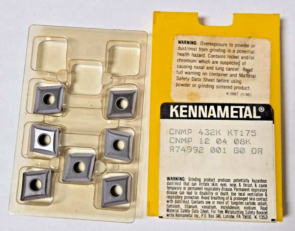 KENNAMETAL CNMP 432K KT175 12 04 08K Carbide Inserts Turning Lathe 7 Pcs New