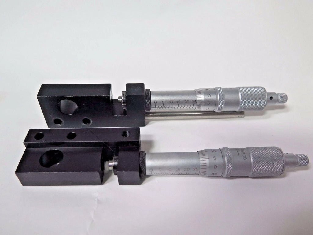 Used Scherr Tumico Micrometer Head Range 0-25mm Qty 2 Very Clean
