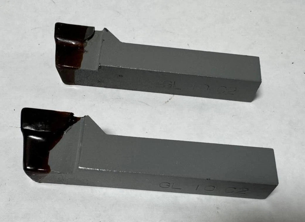 Lot of 2 Carbide Brazed Tipped Lathe Tool Bit 5/8 Square GL 10 C2