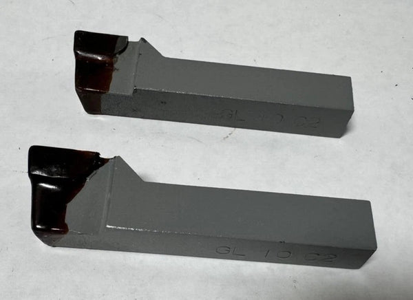Lot of 2 Carbide Brazed Tipped Lathe Tool Bit 5/8 Square GL 10 C2