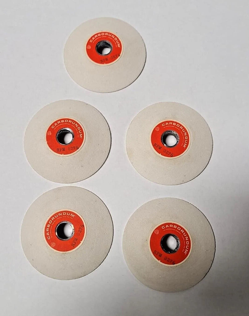 Carborundum Abrasives 3" x 1/2" Arbor Cup Grinding Wheel 8276 RPM Lot of 5