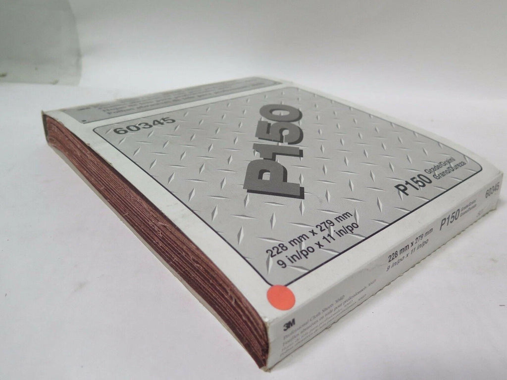 3M 9 x 11" Professional Cloth Sheets 304D PN: 60345 Grit 150 Qty 50 Brand New