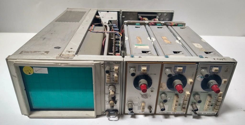 Tektronix 5113 Oscilloscope System CRT Mainframe with Plug-In Modules