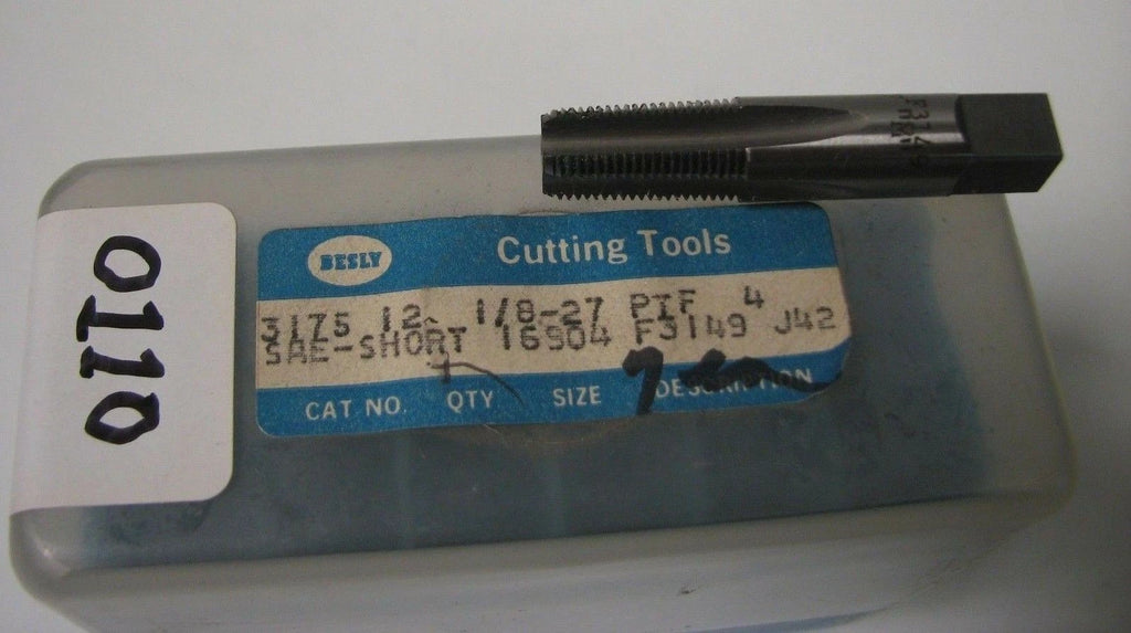 2 Bendix Besly Tap 1/8 - 27 PIF 4 Flutes SAE Short 16904 F3149 J42 Brand New USA