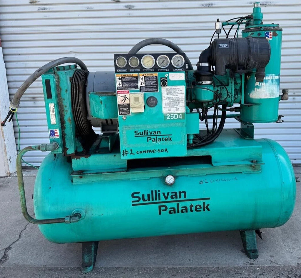 Sullivan Palatek 25 HP Rotary Screw Air Compressor 120 Gallon Tank 25D4