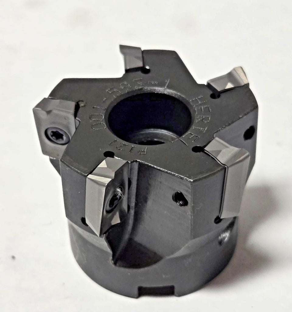 Hertel 001-593-1 P121 FACE MILL 1.9" indexable Milling Cutter Carbide Inserts