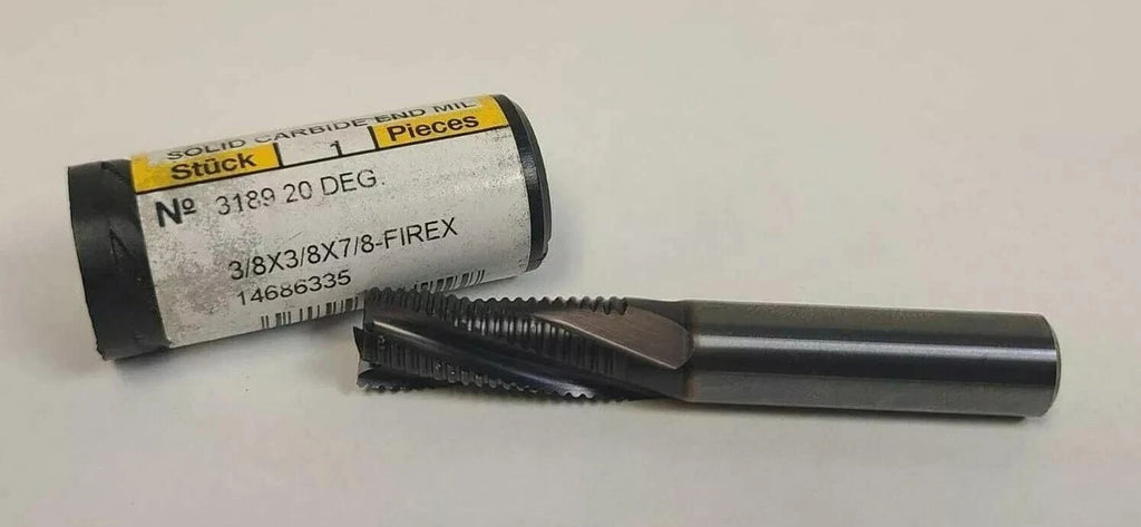 3 GUHRING Solid Carbide End Mill 3/8 x 3/8 x 7/8 Firex Coated 4 Flute Rougher