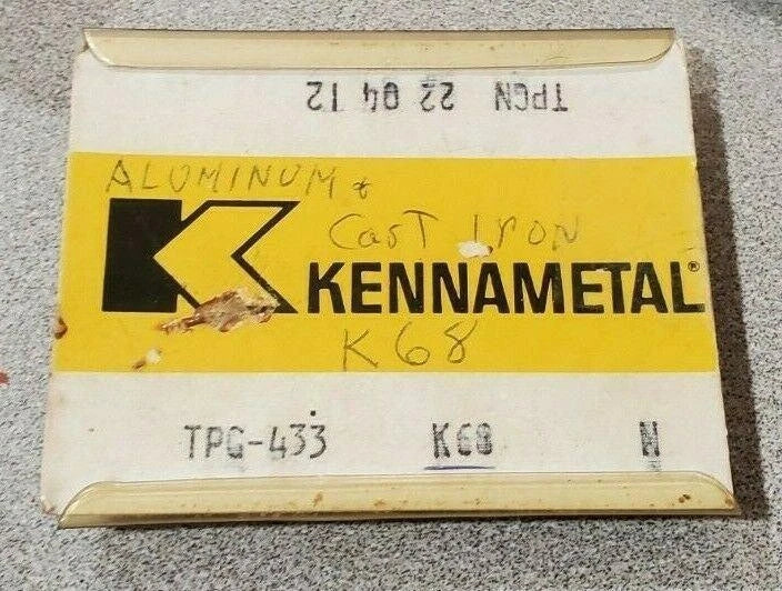 KENNAMETAL TPG 433 K68 TPGN 22 04 12 Lathe Carbide 5 Inserts Mill New