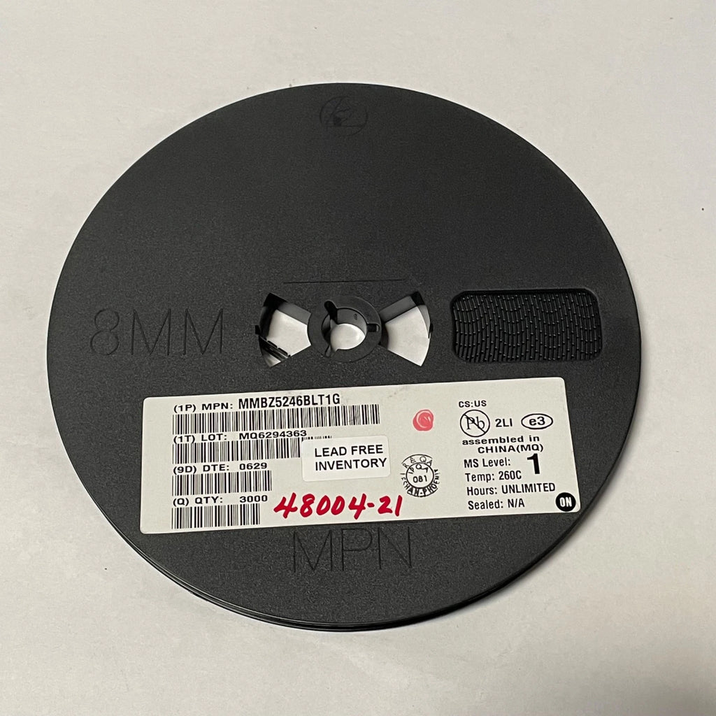 Reel of 3000 ONSEMI MMBZ5246BLT1G DIODE ZENER 16V 225MW SOT23-3 48004-21