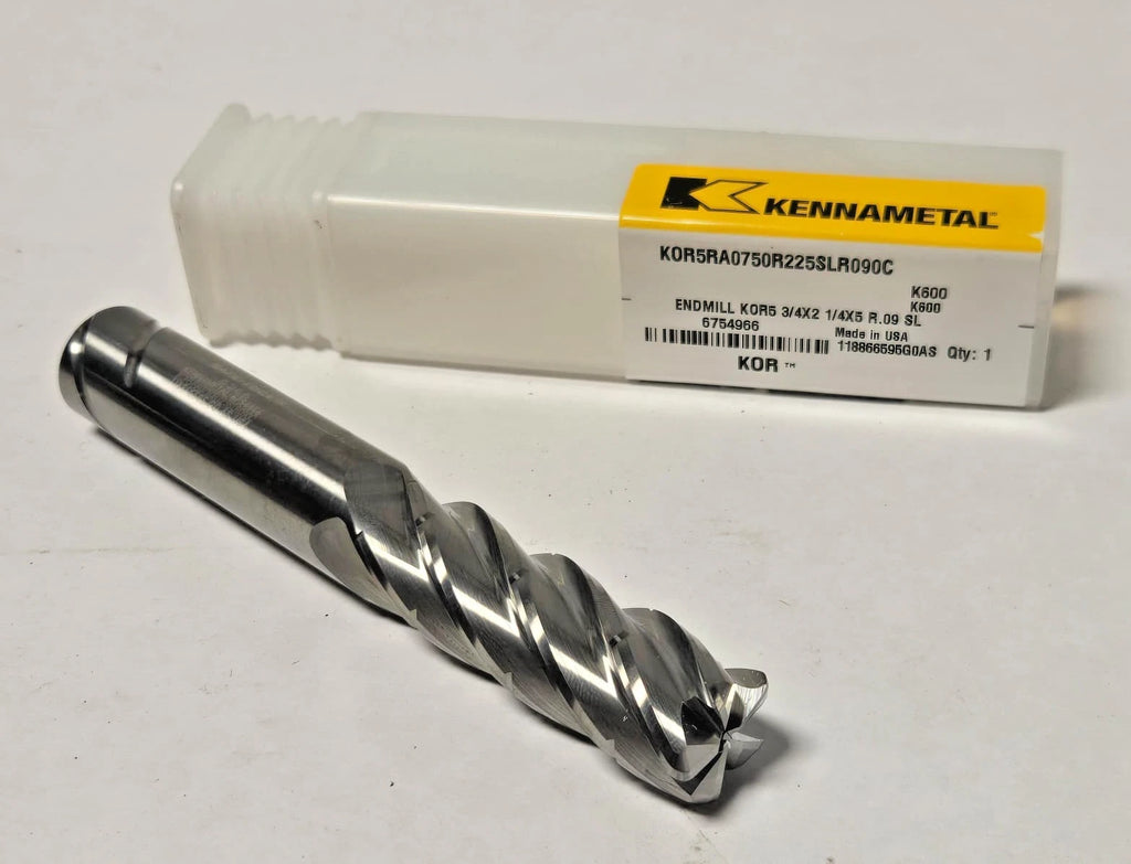 Kennametal KOR-5 DA 3/4" x 2 1/4" x 5" Carbide End Mill 5 Flute 6754966