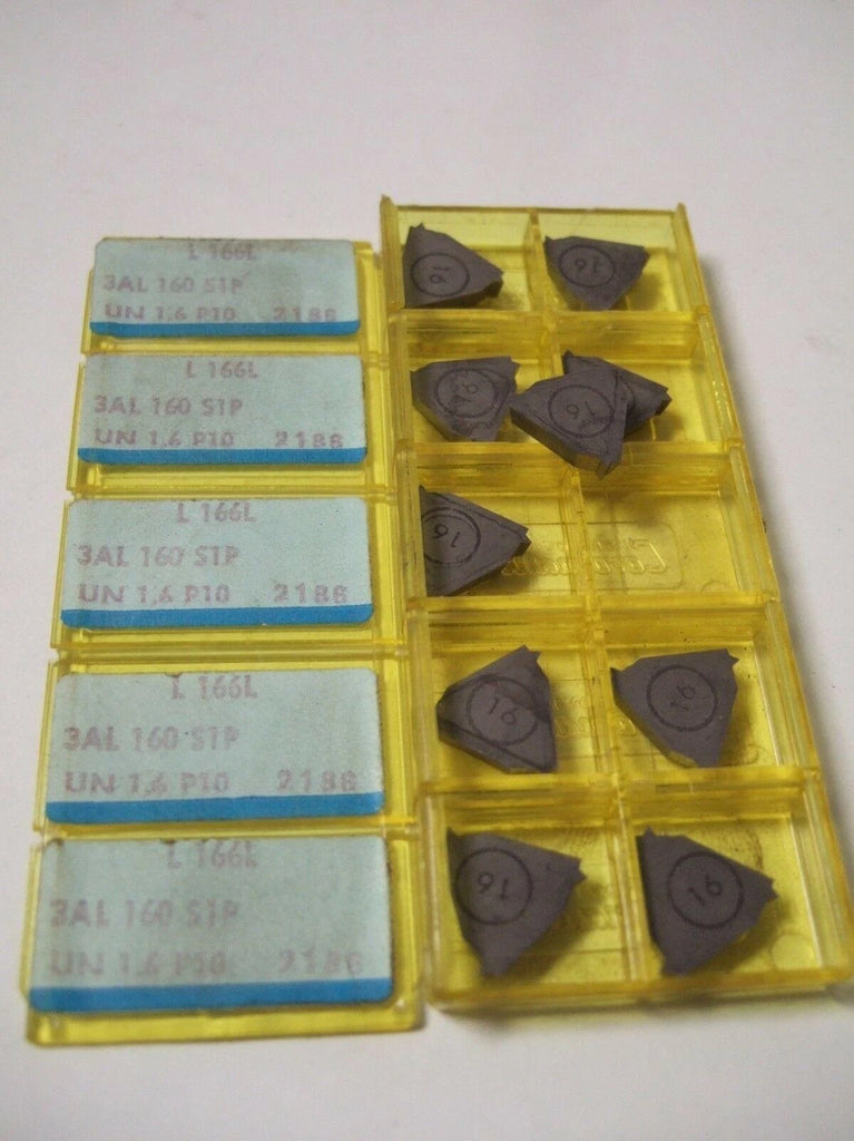 SANDVIK Coromant L166L 3AL 160 S1P UN 1.6 P10 Threading Lathe Carbide Inserts