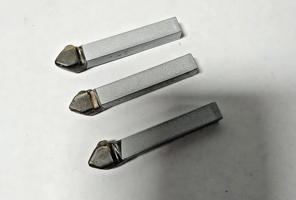 ACT Brazed Tipped Carbide Lathe Tool Bit 1/4" Shank D-5 C2 USA Made Lot of 3