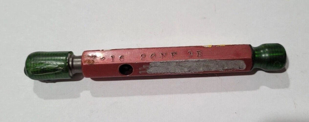 7/16-20 NF 3B GO & NO GO Thread Plug Gage GO P.D. .4050 & NOGO P.D. .4091