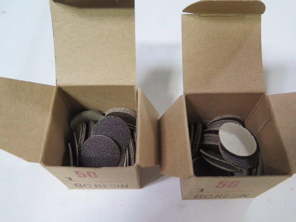 100 Pcs Jet Abrasives PSA Sanding Disc PSD 1" Grit 80 Brand New
