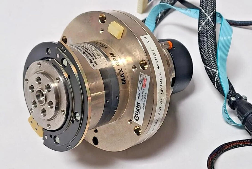 Guzik S1701 Air Bearing Spindle Technology 85-90 PSI Chuck 55 - 60 PSI 15000 RPM