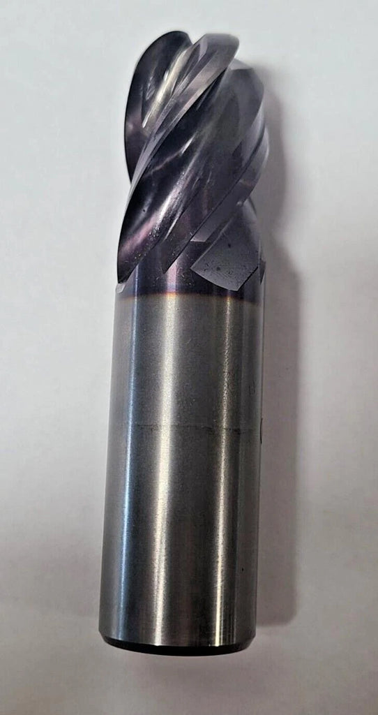 Solid Carbide Ball End Mill 1" Shank 4 Flutes