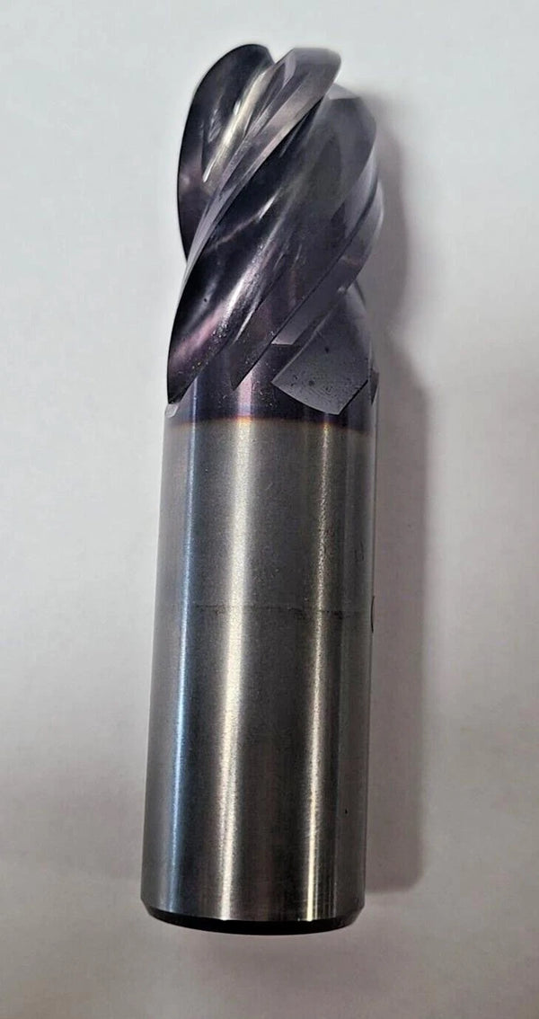 Solid Carbide Ball End Mill 1" Shank 4 Flutes