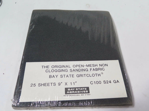 Bay State Abrasives Open Mesh Non clogging Sanding Fabric 9 x 11" C100 S24 GA