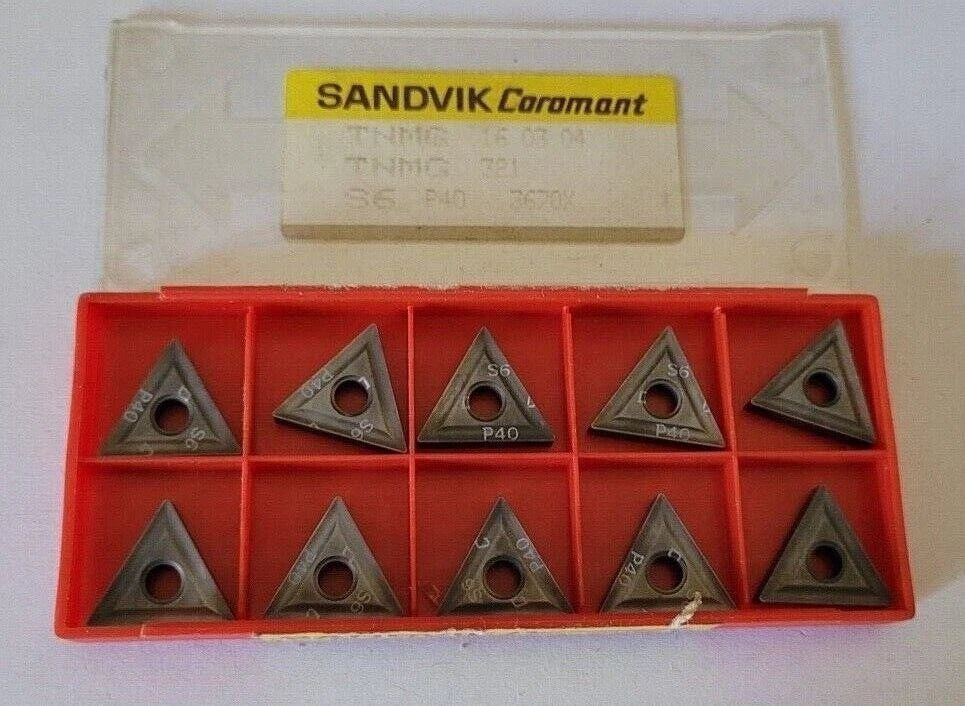 10 Pcs SANDVIK Coromant TNMG 321 S6 P40 3670X Carbide Inserts New Tool 16 03 04