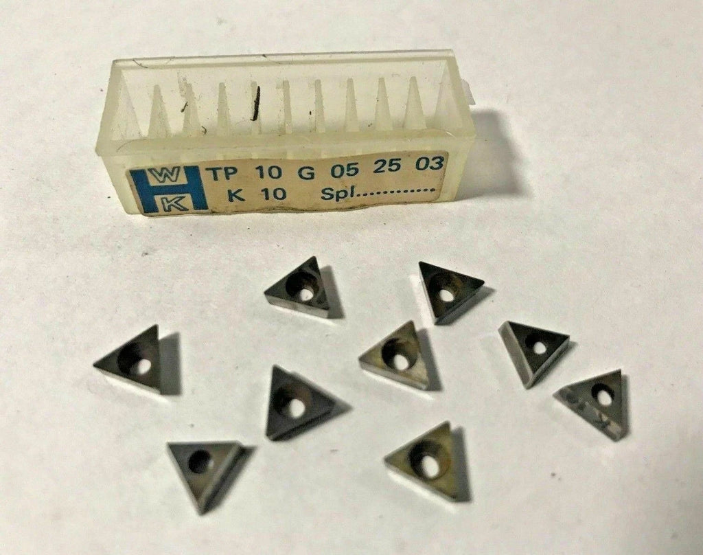 9 Pcs HWK TP 10 G 05 25 03 K10 Lathe Carbide Inserts New