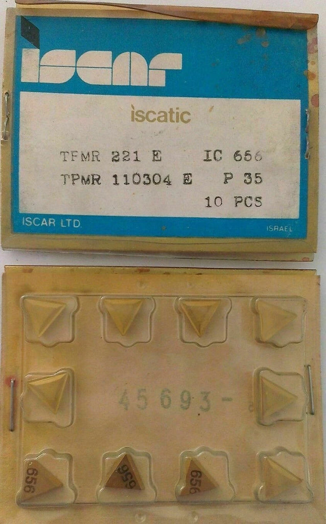 ISCAR TPMR 221 E IC 656 Carbide Inserts 10 Pcs Lathe Turning Mill Tools New Gold