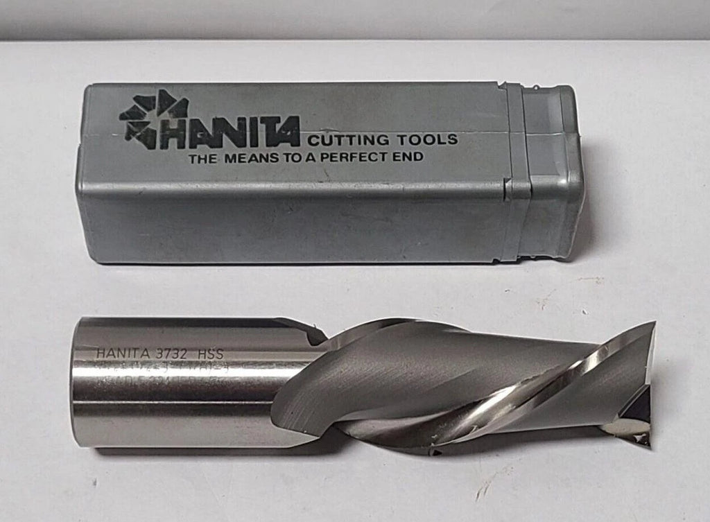 Hanita 3732 End Mill High Speed Steel 1-1/4 x 1-1/4 x 3 HSS Israel