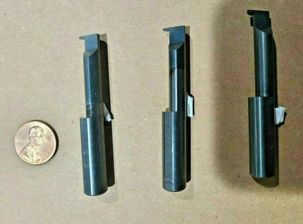 Lot of 3 Solid Carbide 3/8" Shank Boring Bars 2-1/2" Length Lathe Machinist Tool