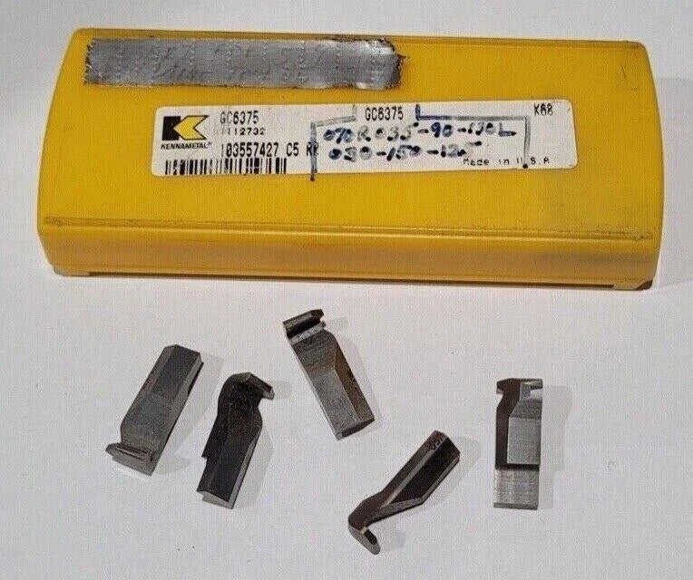 5 Pcs KENNAMETAL GC6375 K68 C5 RR Lathe Carbide Inserts Grooving 070R035-90-130L