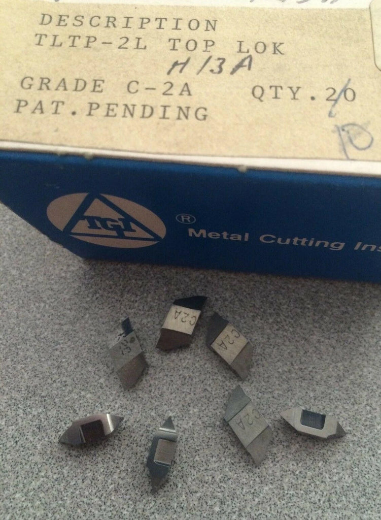 TGI USA Made TLTP-2L Top Lok C-2A Lathe Grooving Carbide Inserts 7 Pcs New