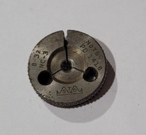 8-32 NC-3 NO GO Thread Ring Gage NOGO P.D. .1418