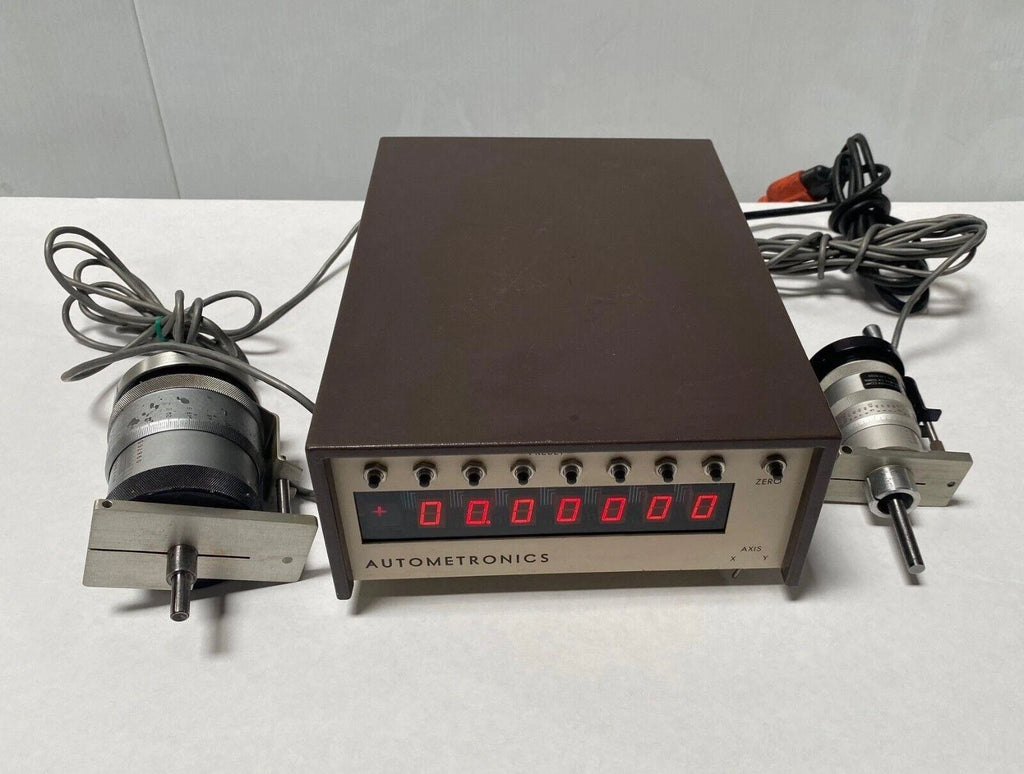 AUTOMETRONICS 701-50/10-99EM2 DRO Encoder With XY Readout Micrometers