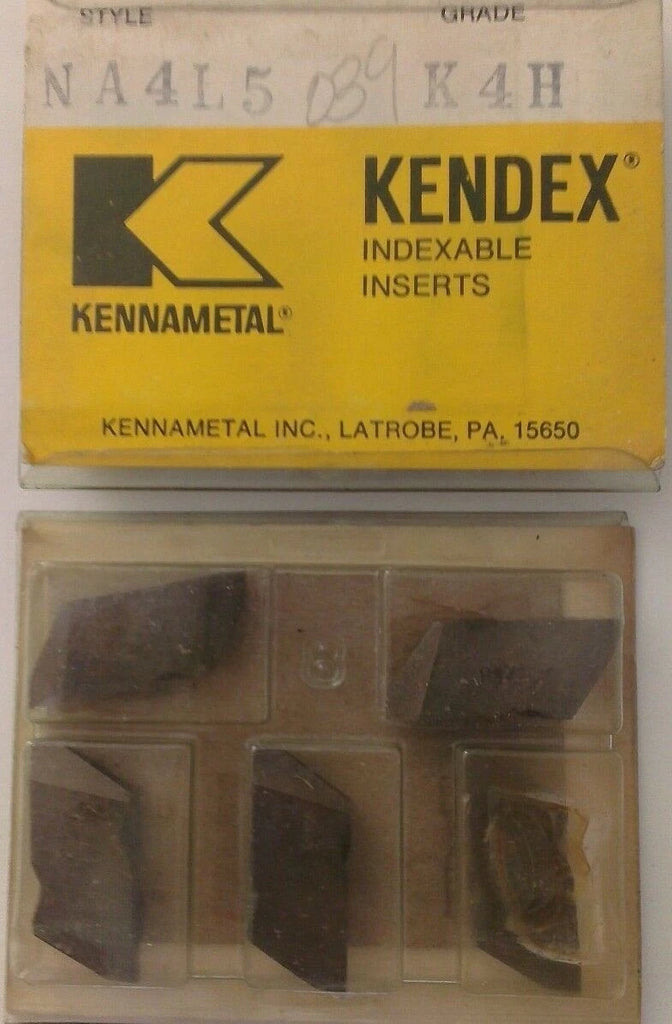 KENNAMETAL KENDEX NA4L5 K4H Lathe Carbide Indexable Inserts 5 Pcs Grooving New