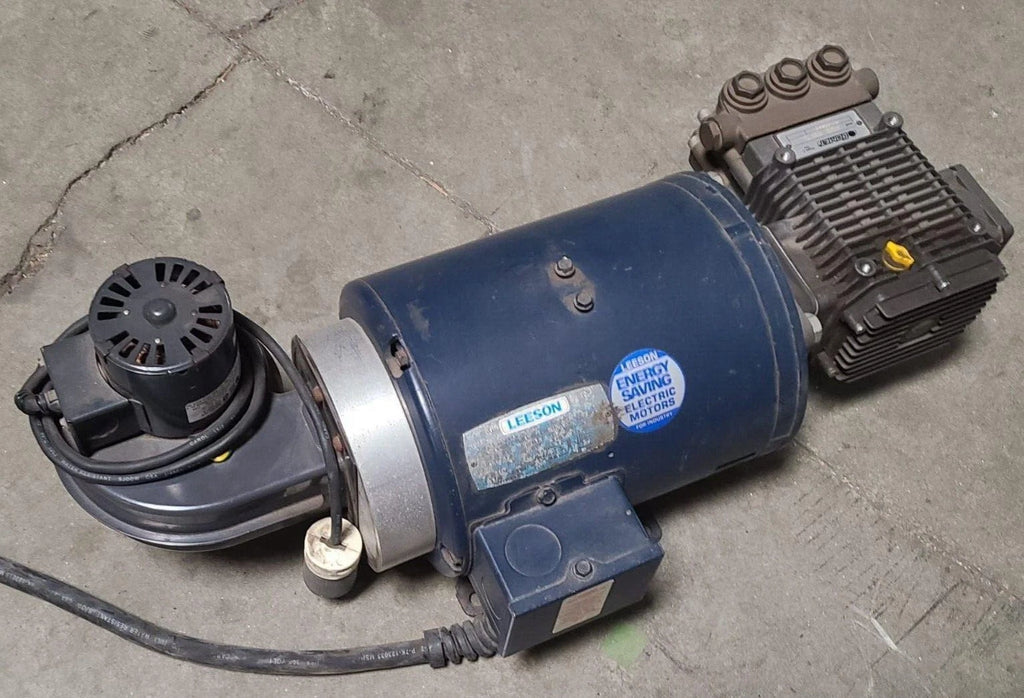 5 HP 3 PH 1740 RPM LEESON ELECTRIC COMPRESSOR MOTOR 184T C184T17DK14 208 230V