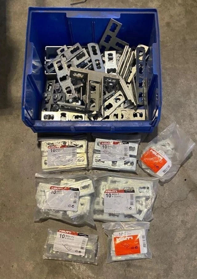 Large Lot Of Modular Support Electrical MQ MQV-P3 Channel tie MQV-P