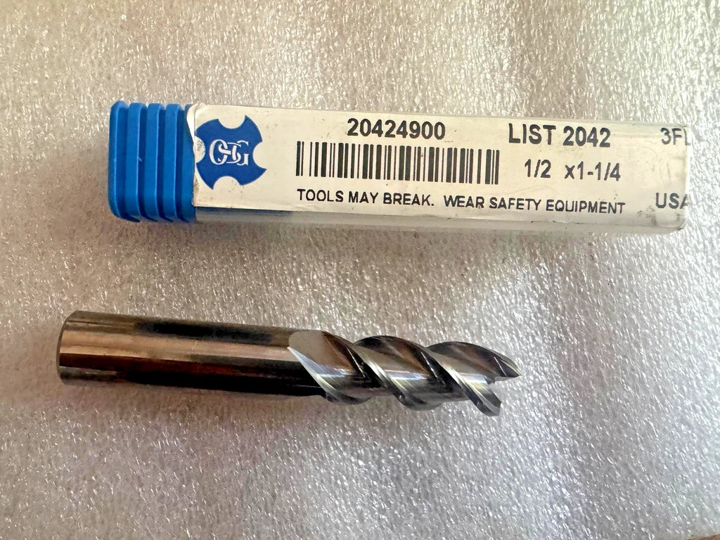 OSG 1/2" Solid Carbide End Mill 3 Flutes List 2042 Made in USA 20424900 New