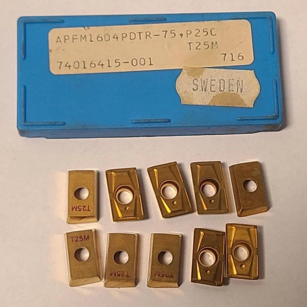 10 Pcs Seco APFM1604PDTR-75 T25M Carbide Inserts Lathe New