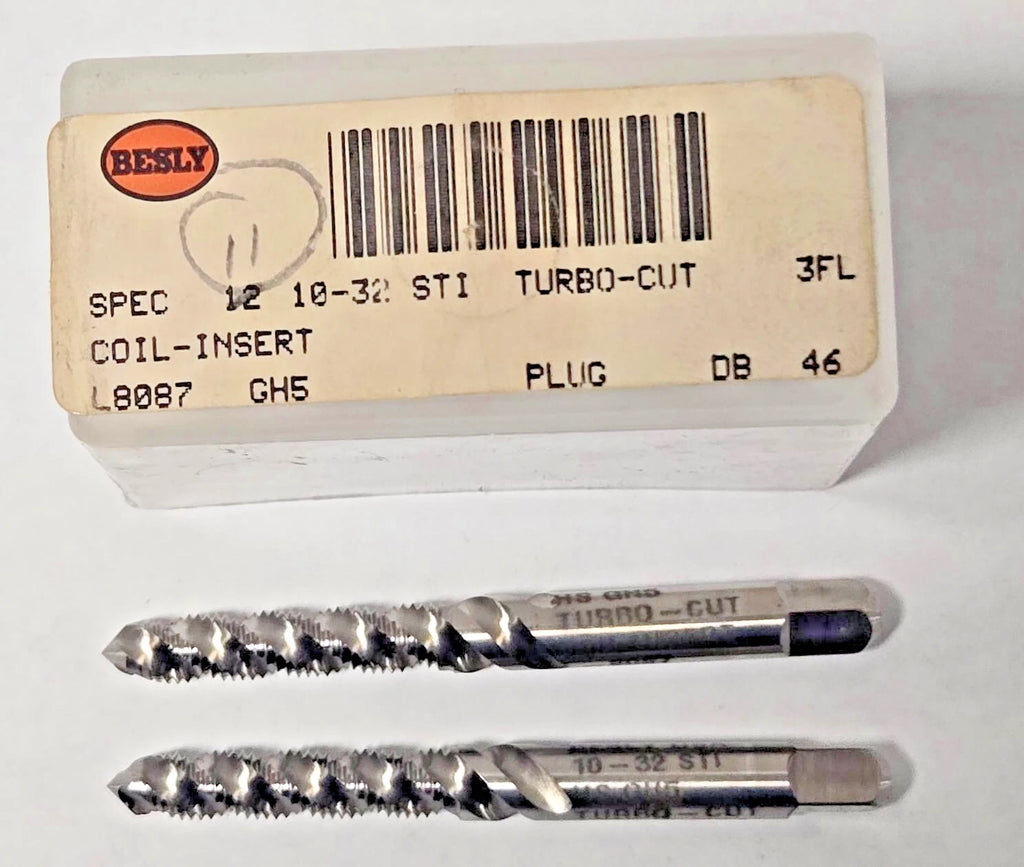 Besly Tap 10-32 STI Turbo Cut Coil Insert GH5 Plug 3 FL Brand New USA Lot of 2