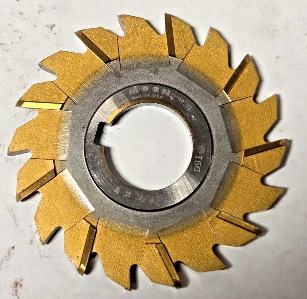Moon Milling Cutter 4" x 9/32 HIGH SPEED STEEL HSS resharpened