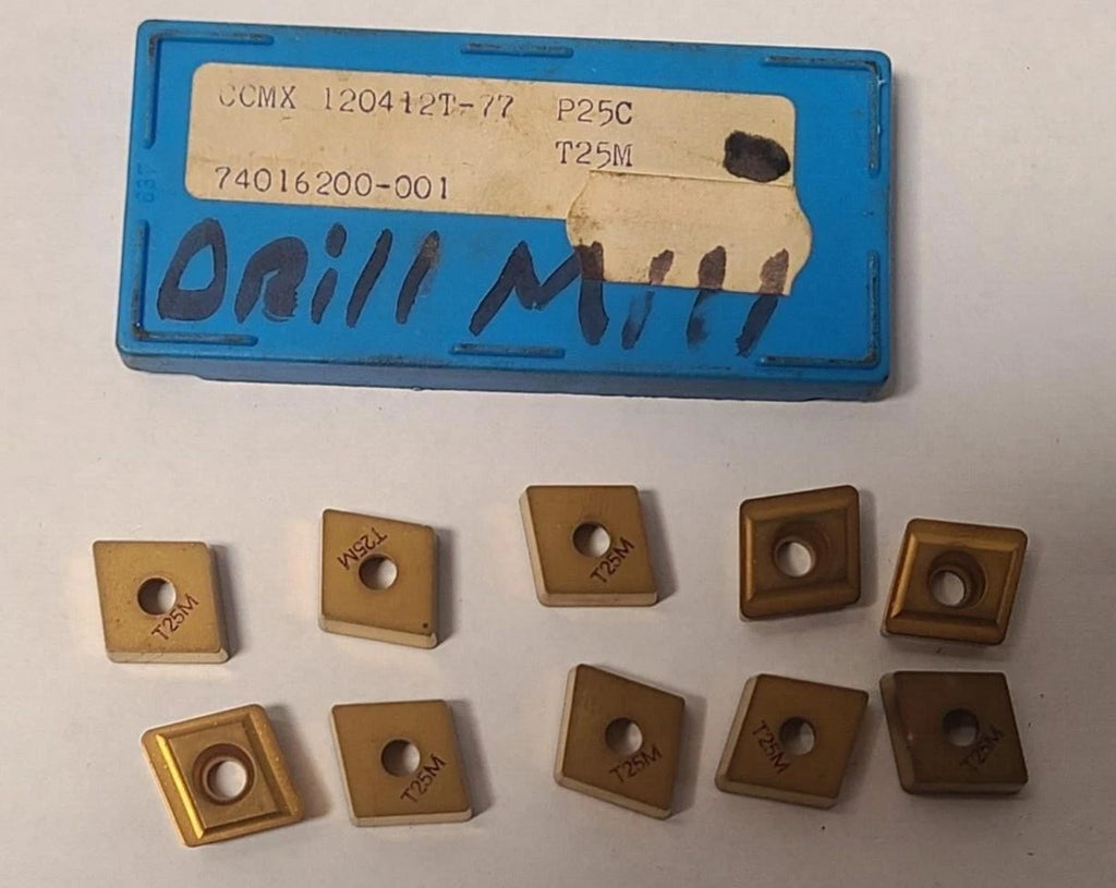 10 Pcs Seco CCMX 120412T-77 T25M Carbide Inserts Lathe New