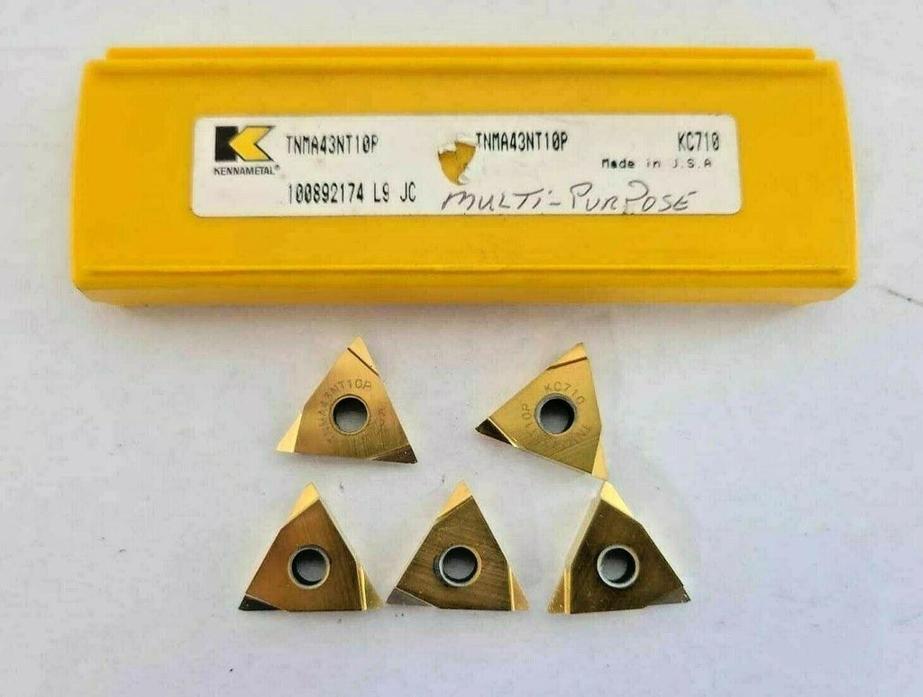 5 Pcs Kennametal TNMA 43NT10P KC 710 Lathe Carbide Inserts New Gold Tool