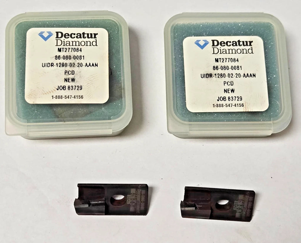 2 Decatur Diamond MT277084 86-080-0081 UIDR-1280-02-20-AAAN PCD Cutting Tool