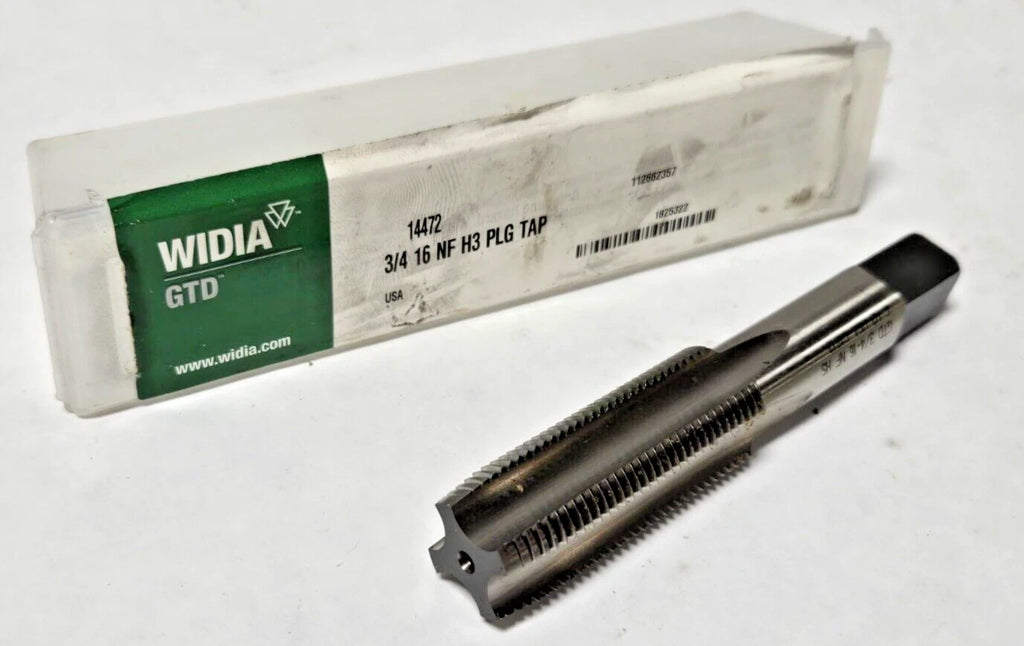 WIDIA New Straight Flute Tap - 3/4"-16 NF H3 PLG TAP, 4FL, 14472